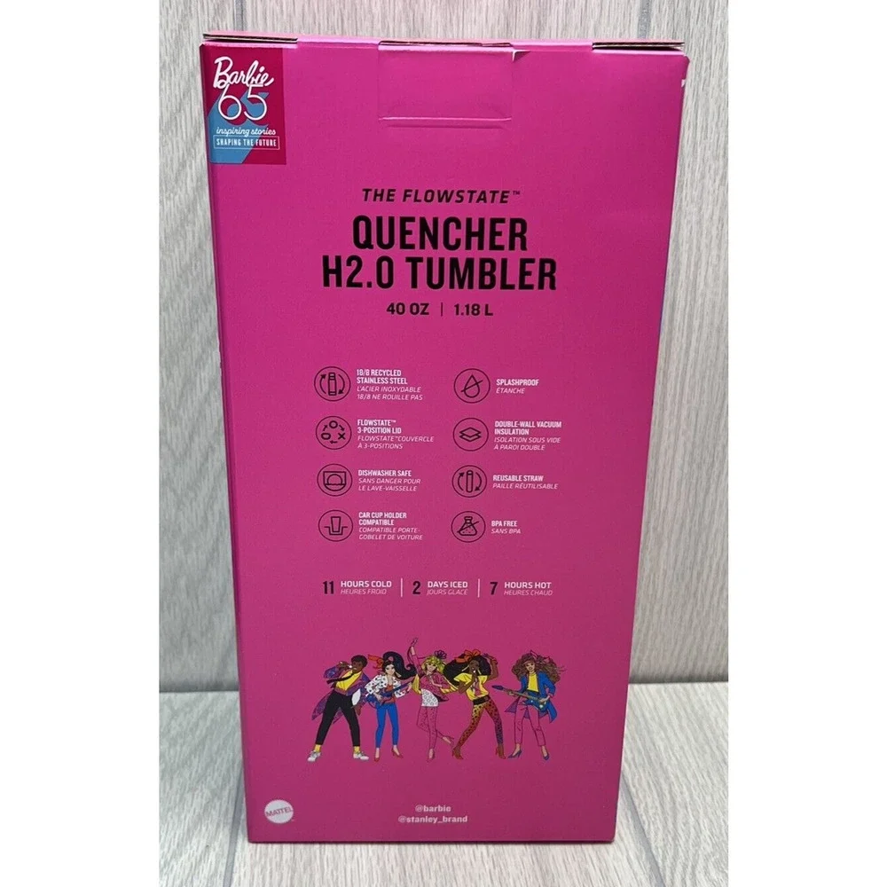 Stanley x Barbie And Rockers 40 Oz 65th Anniversary Cup‎ With Straw/Lid - NEW - Picture 3 of 5